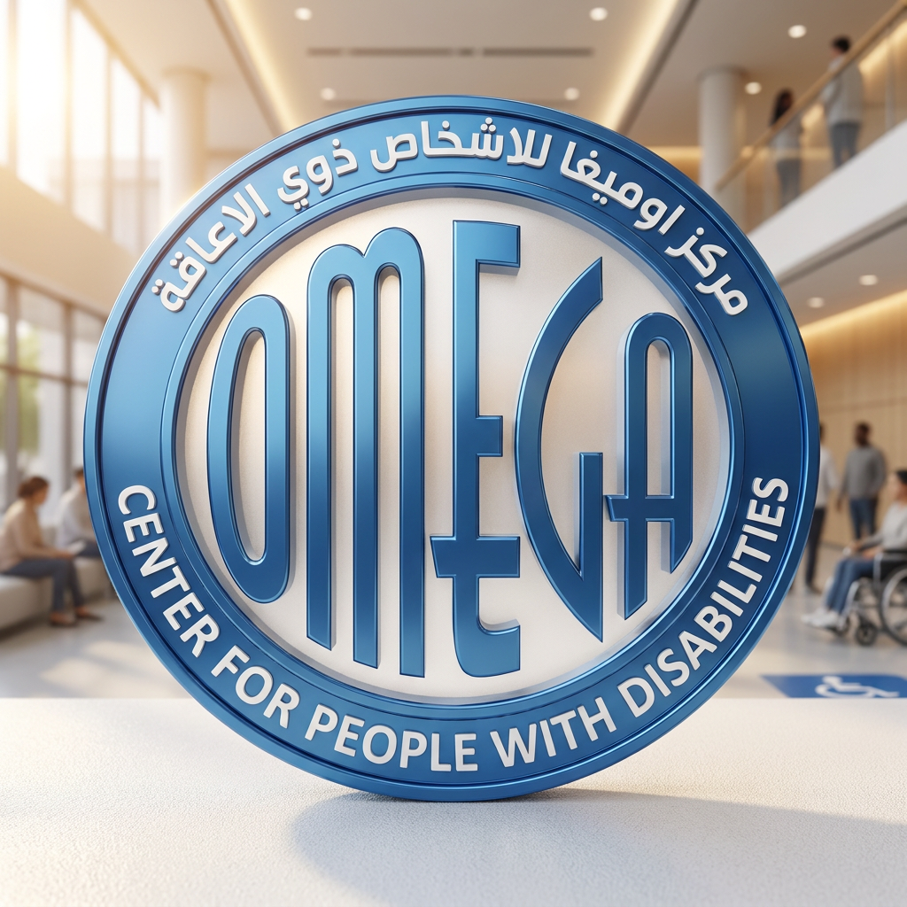 Three-dimensional-metallic-Omega-symbol-logo-for-Omega-Center